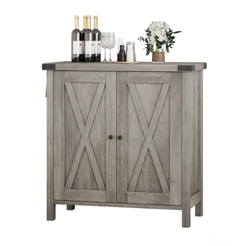 Garvee Küchenschrank Sideboard mit Türen Buffetschrank mit Arbeitsplatten Küchenbuffet mit verstellbarem Regal Landhausstil für Küche, Wohnzimmer, Esszimmer Grau 40x80x80 cm Garvee Küchenschrank Sideboard mit Türen Buffetschrank mit Arbeitsplatten Küchenbuffet mit verstellbarem Regal Landhausstil für Küche, Wohnzimmer, Esszimmer Grau 40x80x80 cm von Garvee