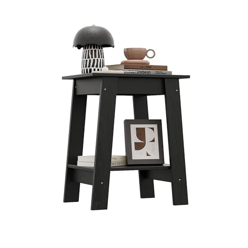 Garvee MDF Couchtisch Klein,Side Table,Beistelltisch Klein,Sofa Tisch,Wohnzimmertisch,Beistelltische Fürs Wohnzimmer,Spiralförmigem Beistelltisch,Schachtisch,Nachttisch Modern,48x30x48Cm von Garvee