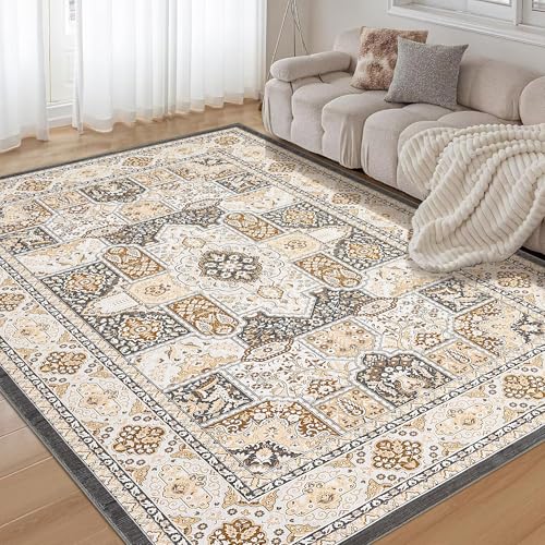 Garvee Moderner geometrischer Rankgitter-Teppich, groß, Boho-Teppich, maschinenwaschbar, Vintage-Medaillon, Used-Look, schmutzabweisend, rutschfest, für Wohnzimmer, Schlafzimmer (Kamelfarben Garvee Moderner geometrischer Rankgitter-Teppich, groß, Boho-Teppich, maschinenwaschbar, Vintage-Medaillon, Used-Look, schmutzabweisend, rutschfest, für Wohnzimmer, Schlafzimmer (Kamelfarben von Garvee