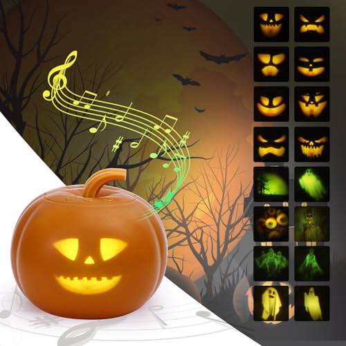 Lampe De Projection Animée Citrouille Halloween, 16 Animations Et Effets Sonores,Version Anglaise,Haut-Parleur Projecteur Intégré Pour Halloween Décoration Fête De Famille Lampe De Projection Animée Citrouille Halloween, 16 Animations Et Effets Sonores,Version Anglaise,Haut-Parleur Projecteur Intégré Pour Halloween Décoration Fête De Famille von Garvee