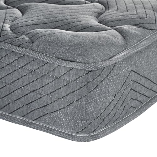 Matratze 140x200 H3 Höhe 21Cm 7-Zonen Federkernmatratze Mit Orthopädische Taschenfederkernmatratze Mit Schaumstoff Nächte Probeschlafen Grau von Garvee