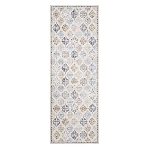GarveeHome Boho-Teppich mit Schachbrettmuster, waschbar, für Schlafzimmer, Wohnzimmer, rutschfest, orientalischer Akzent, für Küche, Büro, Eingangsbereich, Badezimmer, Büro, Beige, 61 x 183 cm GarveeHome Boho-Teppich mit Schachbrettmuster, waschbar, für Schlafzimmer, Wohnzimmer, rutschfest, orientalischer Akzent, für Küche, Büro, Eingangsbereich, Badezimmer, Büro, Beige, 61 x 183 cm von GarveeHome