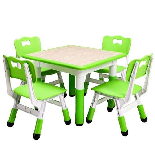 GarveeHome Kindertisch und Stühle, höhenverstellbarer Schreibtisch für Kinder von 2–10 Jahren, Kunst- und Basteltisch, Graffiti-Desktop, rutschfeste Beine, max. 136 kg, Kinder-Multiaktivitätstisch für GarveeHome Kindertisch und Stühle, höhenverstellbarer Schreibtisch für Kinder von 2–10 Jahren, Kunst- und Basteltisch, Graffiti-Desktop, rutschfeste Beine, max. 136 kg, Kinder-Multiaktivitätstisch für von GarveeHome