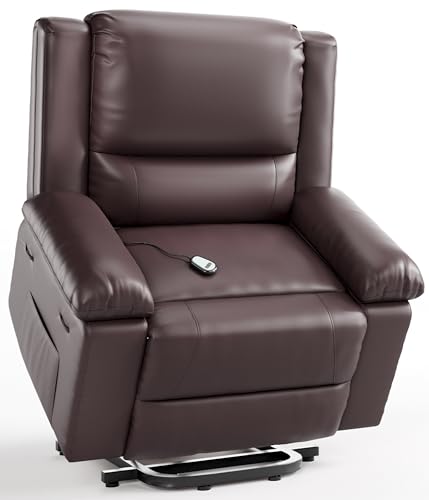 GarveeHome Power Lift Liegestuhl – Wärme und Massage, Faux PU Elektrischer Lift Recliner für ältere Menschen & Mobilität beeinträchtigt, verstellbarer Rücken und Beine, robuster Hebestuhl für Senioren von GarveeHome