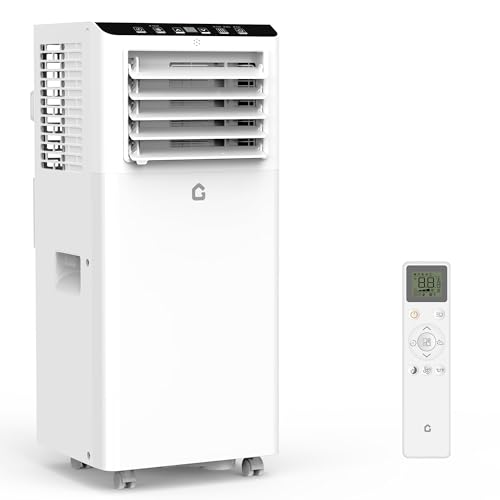 GarveeHome Tragbare Klimaanlage, 8000 BTU, kühlt Räume bis zu 350 Quadratmeter mit tragbarer AC-Fernbedienung, einstellbare kalte Windgeschwindigkeiten, LED-Lichter für zu Hause von GarveeHome