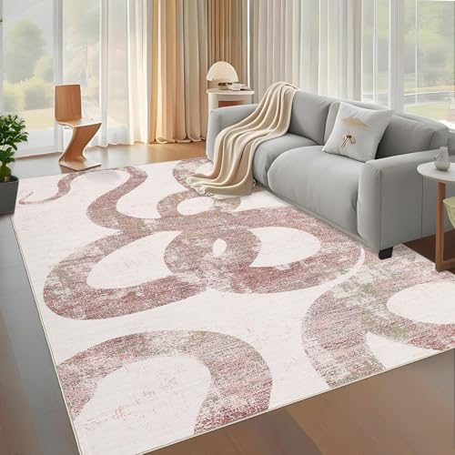 GarveeHome Waschbare Teppiche für Wohnzimmer, abstrakt, weich, Schlafzimmer, niedriger Flor, rutschfest, großer Teppich für Esszimmer, Büro, fusselfrei, ultradünner Bodenbezug, Schlangenmuster, 22,9 x GarveeHome Waschbare Teppiche für Wohnzimmer, abstrakt, weich, Schlafzimmer, niedriger Flor, rutschfest, großer Teppich für Esszimmer, Büro, fusselfrei, ultradünner Bodenbezug, Schlangenmuster, 22,9 x von GarveeHome