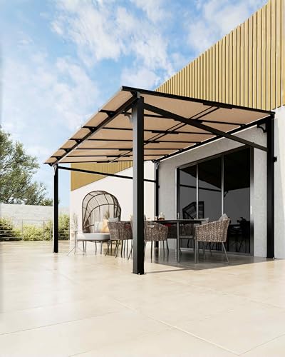 GarveeLife 3 m x 3 m Pavillon, Hardtop-Wand-Pergola mit Polycarbonat-Dach, Aluminiumrahmen, montierter Pavillon für Rasen, Terrasse, Terrasse, Hof und Party GarveeLife 3 m x 3 m Pavillon, Hardtop-Wand-Pergola mit Polycarbonat-Dach, Aluminiumrahmen, montierter Pavillon für Rasen, Terrasse, Terrasse, Hof und Party von GarveeLife