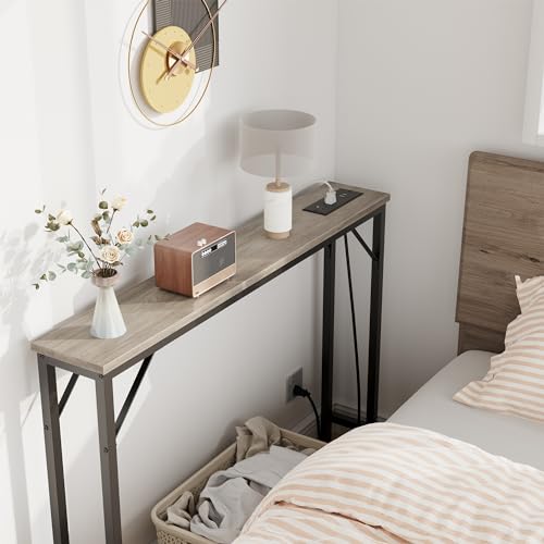 GarveeLife - Schmaler Konsolentisch mit Stromstation, schlanker Tisch hinter dem Sofa, langer Tisch hinter dem Sofa mit Steckdosen, USB-Anschlüssen, Eingangstisch GarveeLife - Schmaler Konsolentisch mit Stromstation, schlanker Tisch hinter dem Sofa, langer Tisch hinter dem Sofa mit Steckdosen, USB-Anschlüssen, Eingangstisch von GarveeLife