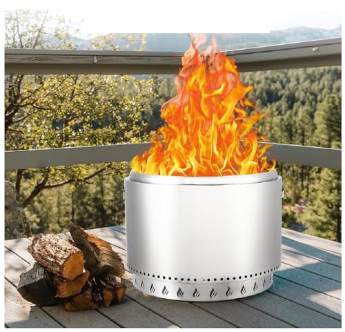 Rauchfreie Feuerstelle für den Außenbereich, 10,9 kg, Edelstahl, Holzofen mit 360°-Luftstrom und Aschepfanne, tragbarer Kamin für 4–6 Personen, Hinterhof, Terrasse, Camping Rauchfreie Feuerstelle für den Außenbereich, 10,9 kg, Edelstahl, Holzofen mit 360°-Luftstrom und Aschepfanne, tragbarer Kamin für 4–6 Personen, Hinterhof, Terrasse, Camping von GarveeLife