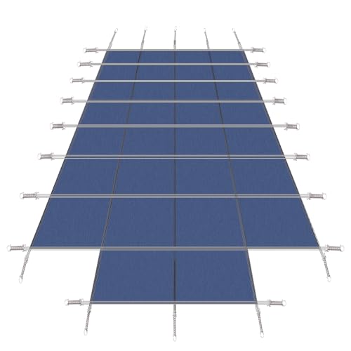 Sicherheits-Poolabdeckungen für Pools, 4,7 x 10,2 m + 1,2 x 2,4 m, rechteckige Sicherheits-Schwimmbadabdeckung mit Mittelstufe, Netzgewebe, langlebige Poolabdeckung für Innenpools mit Sicherheits-Poolabdeckungen für Pools, 4,7 x 10,2 m + 1,2 x 2,4 m, rechteckige Sicherheits-Schwimmbadabdeckung mit Mittelstufe, Netzgewebe, langlebige Poolabdeckung für Innenpools mit von GarveeLife