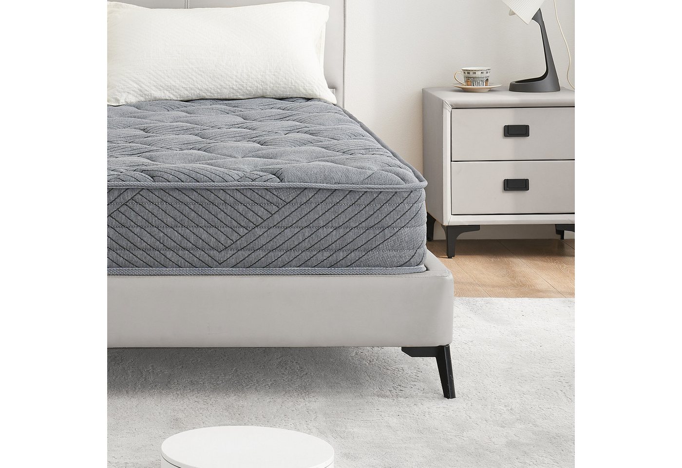 Federkernmatratze Taschenfederkernmatratze Mit Schaumstoff Und Microfaser-Bezug, GarveeMore Federkernmatratze Taschenfederkernmatratze Mit Schaumstoff Und Microfaser-Bezug, GarveeMore von GarveeMore