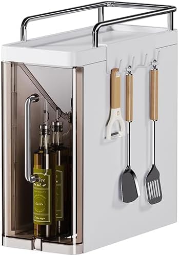 GarveeMore 2-Stöckiges Küchen Organizer – Küchenaufbewahrung Organisation mit Staubschutz-Türen,All-in-One Design,Platzsparend für Ecken Arbeitsplatte von GarveeMore