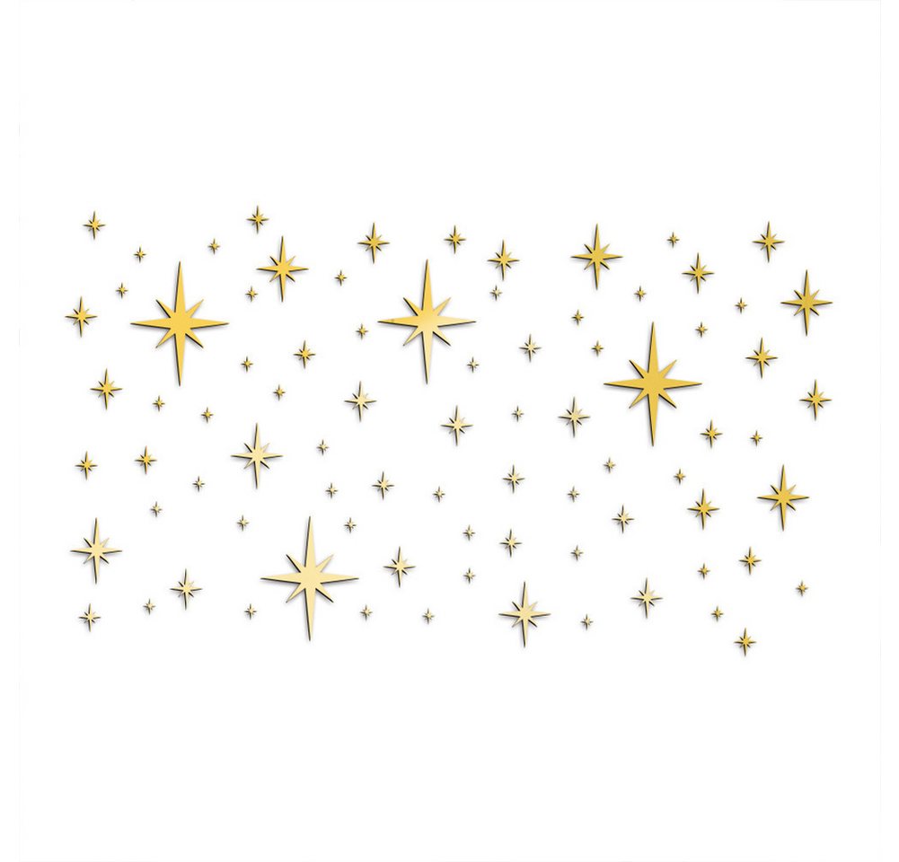 GarveeMore 3D-Wandtattoo 82pcs Acryl Stern Spiegel Wandaufkleber wasserdicht selbstklebend GarveeMore 3D-Wandtattoo 82pcs Acryl Stern Spiegel Wandaufkleber wasserdicht selbstklebend von GarveeMore