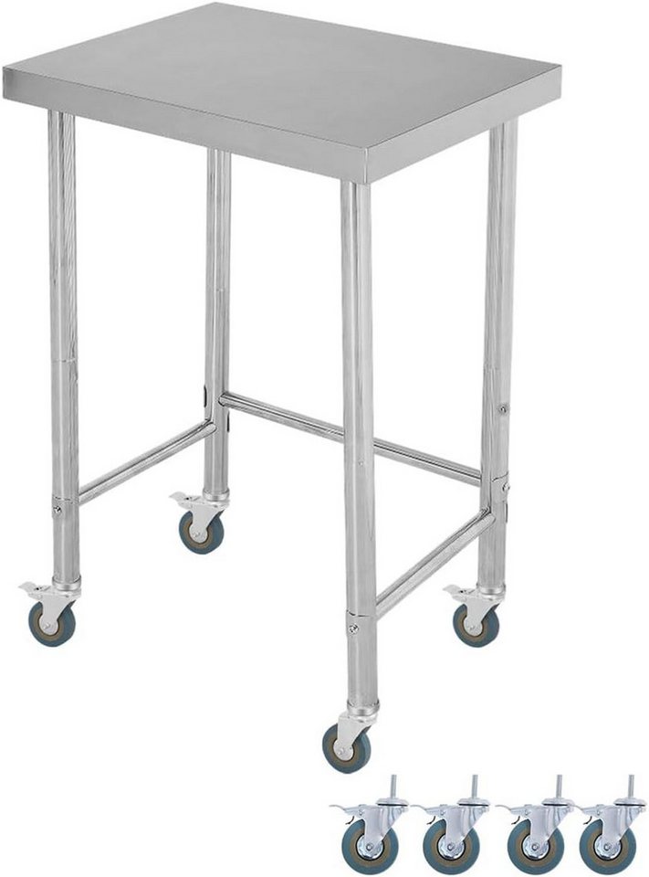 GarveeMore Arbeitstisch (180 KG Hochleistungs-Utility, Offener Basis und Feststellbaren Rädern), NSF Kommerzieller Vorbereitungstisch von GarveeMore