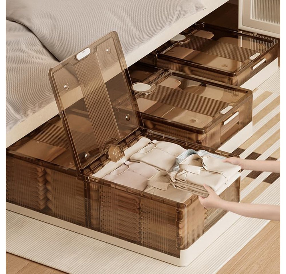 GarveeMore Aufbewahrungsbox 2Pcs Plastic Bed Bottom Folding Storage Box Staubdicht GarveeMore Aufbewahrungsbox 2Pcs Plastic Bed Bottom Folding Storage Box Staubdicht von GarveeMore