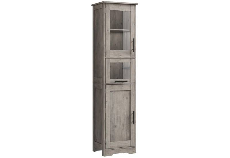 GarveeMore Badkommode Badkommode Badezimmerschrank Mit 2 Türen 5 Fächern Hochschrank von GarveeMore
