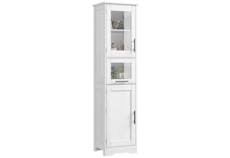 GarveeMore Badkommode Badkommode Badezimmerschrank Mit 2 Türen 5 Fächern Hochschrank von GarveeMore