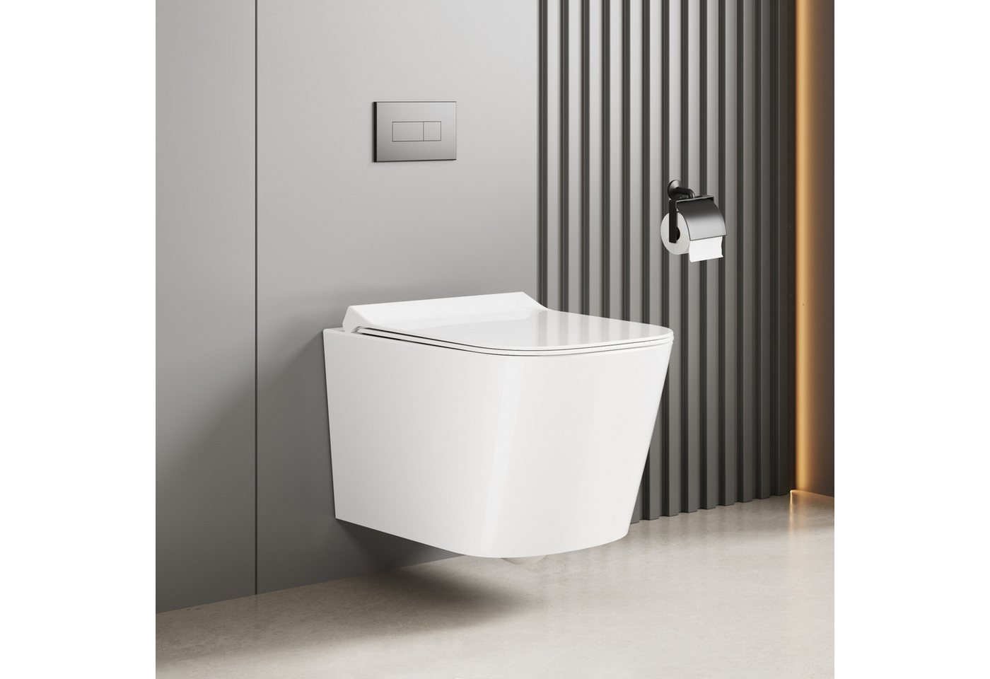 GarveeMore Badkommode Hänge WC Spülrandlos Toilette - 360° Spülung Wand WC, Geräuscharm GarveeMore Badkommode Hänge WC Spülrandlos Toilette - 360° Spülung Wand WC, Geräuscharm von GarveeMore