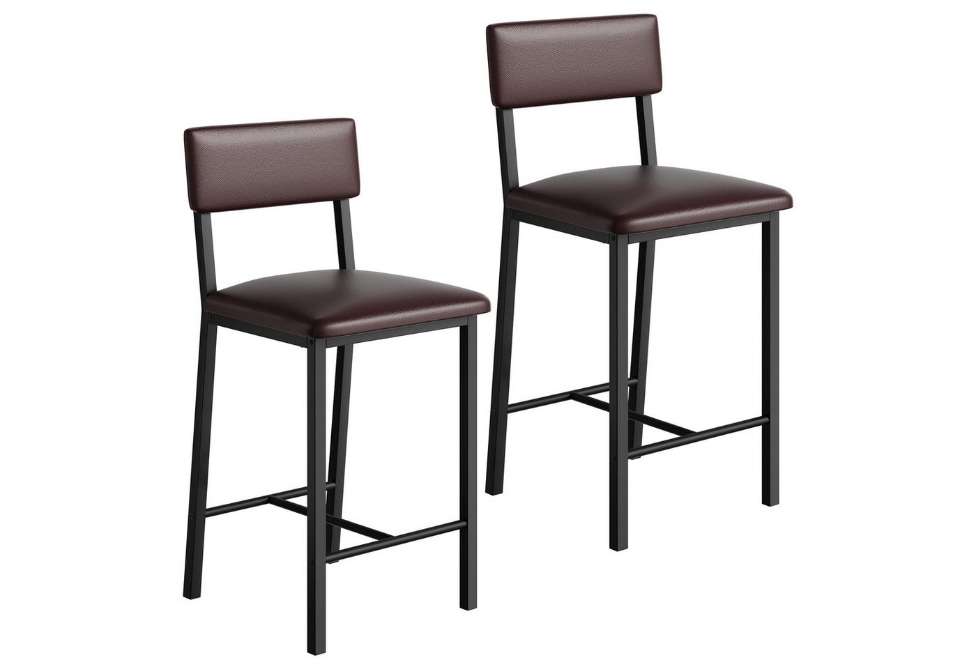 GarveeMore Barhocker 2er Set Barstühle mit Ruckenlehne PU-Leder 38x42x92cm von GarveeMore