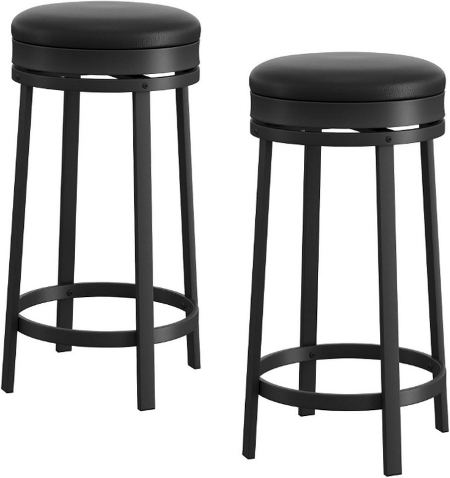 GarveeMore Barhocker Drehhocker,einfach zu montieren und zu reinigen, für Küche, Restaurant (2 St), (2/4er Set), 360°Drehbar, mit Fußstütze und PU-gepolsterte von GarveeMore