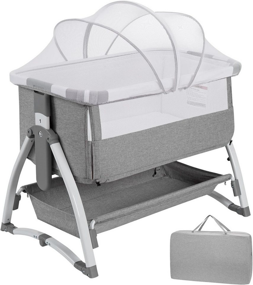 GarveeMore Beistellbett Beistellbett 4 in 1 Reisebett, 5-stufig höhenverstellbar,Matratze GarveeMore Beistellbett Beistellbett 4 in 1 Reisebett, 5-stufig höhenverstellbar,Matratze von GarveeMore
