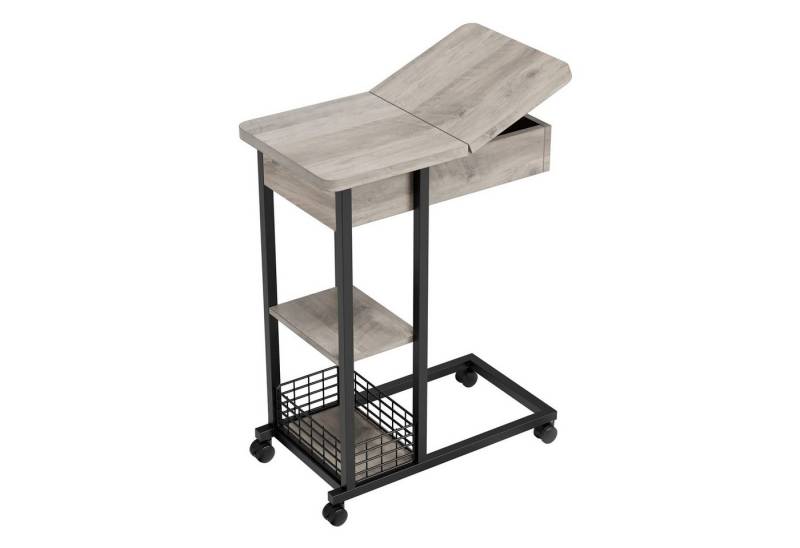 GarveeMore Beistelltisch Beistelltisch(1-St), C-Form,klappbare Tischplatt,60x35x75cm von GarveeMore