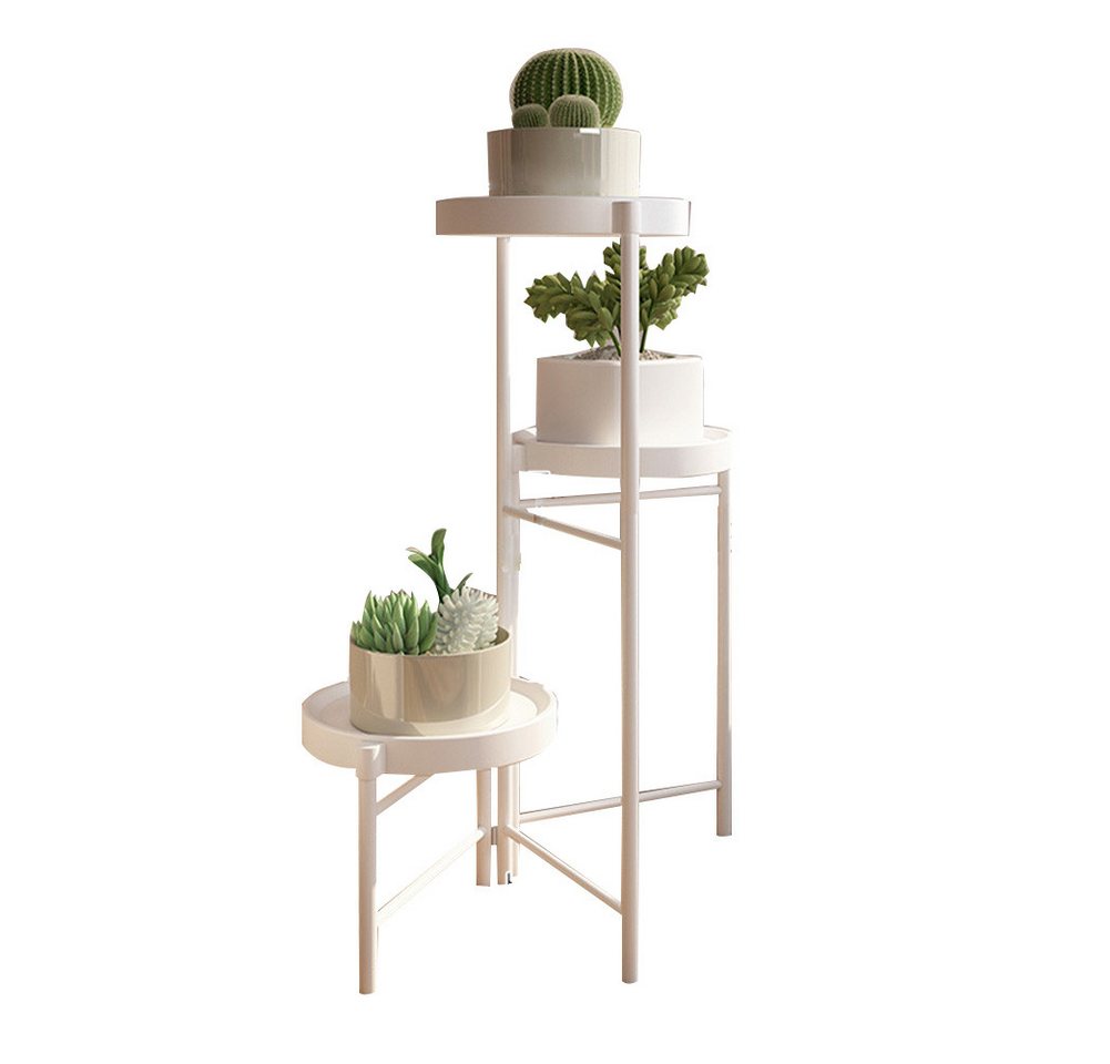 GarveeMore Blumenständer Neu Metall-Pflanzenständer Zusammenklappbares mehrstufiges Blumenregal, Kleine Topfpflanzen-Treppe Display-Regal Mit abnehmbaren Tabletts GarveeMore Blumenständer Neu Metall-Pflanzenständer Zusammenklappbares mehrstufiges Blumenregal, Kleine Topfpflanzen-Treppe Display-Regal Mit abnehmbaren Tabletts von GarveeMore