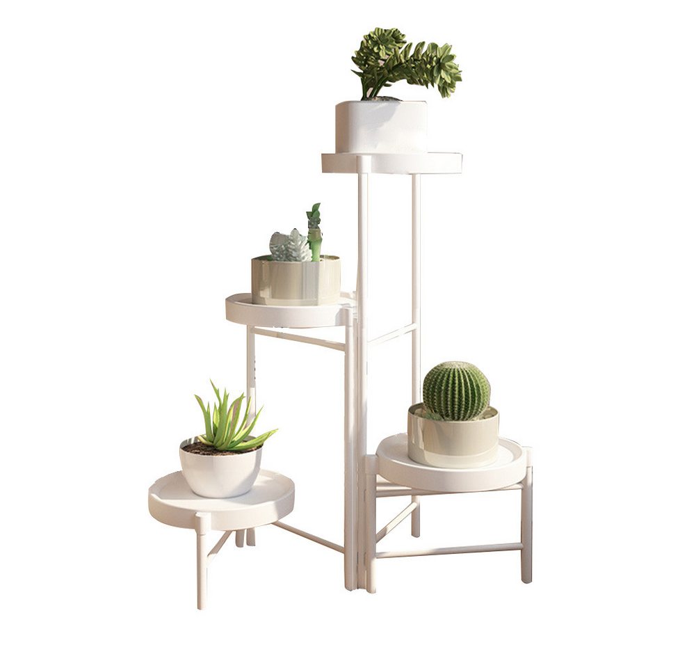 GarveeMore Blumenständer Neu Metall-Pflanzenständer Zusammenklappbares mehrstufiges Blumenregal, Kleine Topfpflanzen-Treppe Display-Regal Mit abnehmbaren Tabletts GarveeMore Blumenständer Neu Metall-Pflanzenständer Zusammenklappbares mehrstufiges Blumenregal, Kleine Topfpflanzen-Treppe Display-Regal Mit abnehmbaren Tabletts von GarveeMore