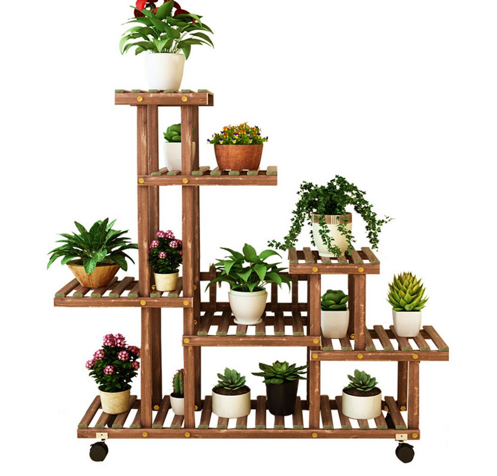 GarveeMore Blumenständer Pflanzenständer mit Rädern, rollender Blumenständer, auf Rädern GarveeMore Blumenständer Pflanzenständer mit Rädern, rollender Blumenständer, auf Rädern von GarveeMore