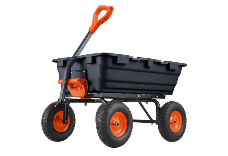 GarveeMore Bollerwagen 800lbs Garten Dump Cart Yard Cart mit 10-Zoll-Reifen von GarveeMore