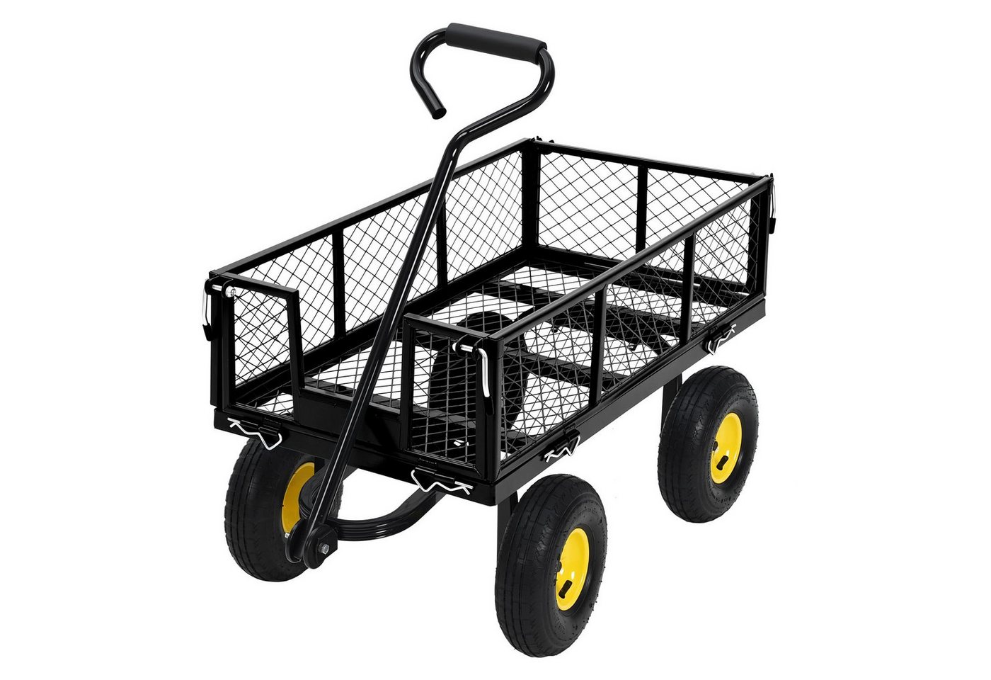 GarveeMore Bollerwagen Heavy Duty Stahl Gartenwagen Gartenwagen mit Rädern Drehen von GarveeMore