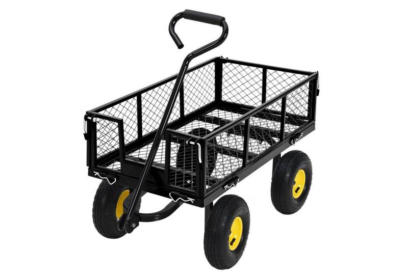 GarveeMore Bollerwagen Heavy Duty Stahl Gartenwagen Gartenwagen mit Rädern Drehen von GarveeMore