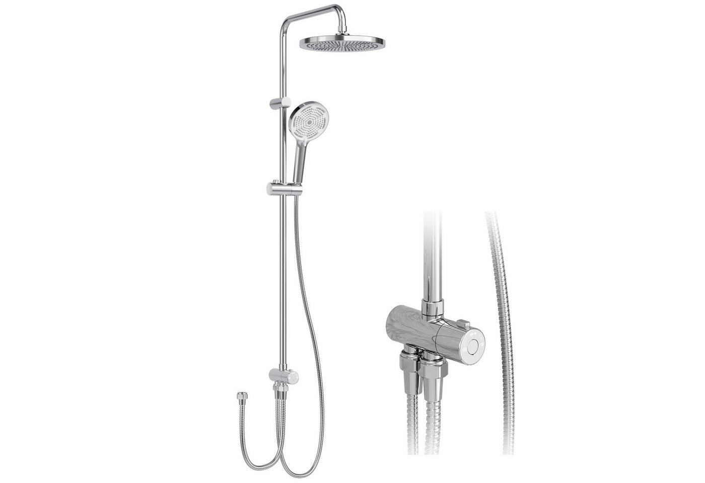 GarveeMore Brausegarnitur Duschsystem Regendusche, Duschset inkl, Einstellbare Einbauhöhe-D25cm, einfacher Anschluss an bestehende Armatur oder Wandanschlussbogen GarveeMore Brausegarnitur Duschsystem Regendusche, Duschset inkl, Einstellbare Einbauhöhe-D25cm, einfacher Anschluss an bestehende Armatur oder Wandanschlussbogen von GarveeMore