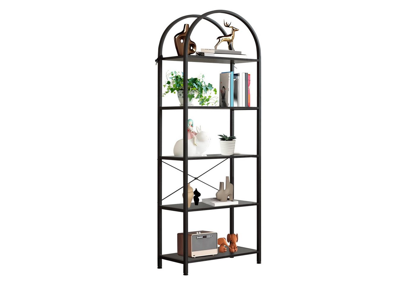 GarveeMore Bücherregal Bogenbuch Bücherregal 5 Tier Bogenbuch Display RacksHigh Standing von GarveeMore