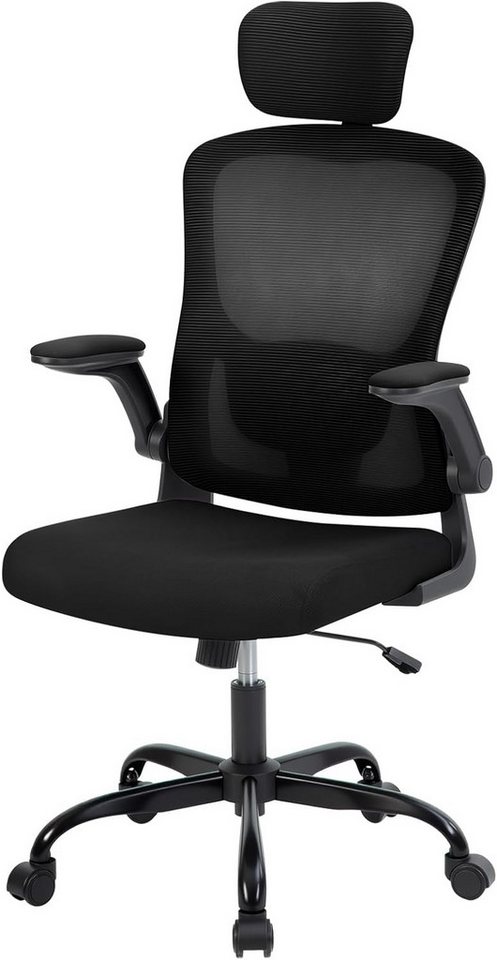 GarveeMore Bürostuhl Ergonomischer mit erstellbare Lendenwirbelstütze und Kopfstütze, Home-Office-Stuhl,Gaming-Stuhl mit hoher Rückenlehne aus Netzstoff von GarveeMore