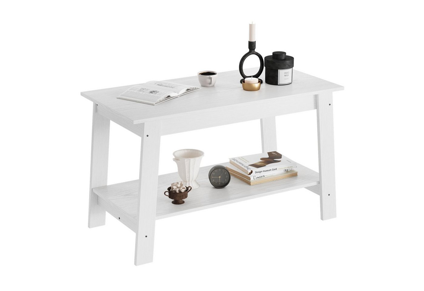 GarveeMore Couchtisch Kaffeetisch Beistelltisch Sofatisch Wohnzimmertisch 80x40x48cm von GarveeMore