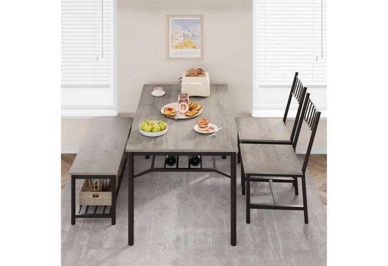 GarveeMore Essgruppe Bestehend aus 1 x Tisch 2 x Stühlen und 1 x Bank von GarveeMore