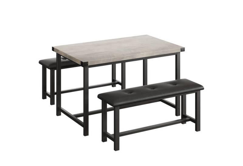 GarveeMore Essgruppe Essgruppe mit 2 Stühlen sszimmer-Set, (3-tlg), (Set, 3-tlg), Küchentisch 113x70x75CM,2 Bänke je 100x27x45CM von GarveeMore