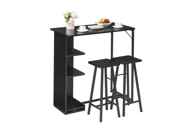 GarveeMore Esstisch Kleines Bartisch- und Stuhl Set für 2, 3-teiliges Bartisch Set von GarveeMore
