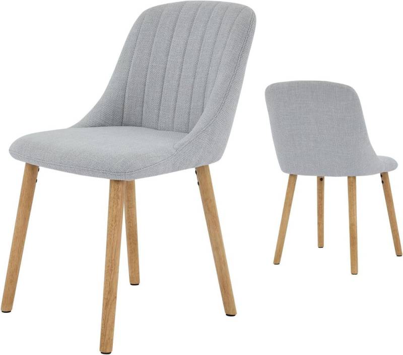 GarveeMore Esszimmerstuhl (2 St),Moderne mit Stoff gepolsterte Küchen-Seitenstühle, Esszimmerstühle mit geschwungener Rückenlehne und Eichenbeinen von GarveeMore