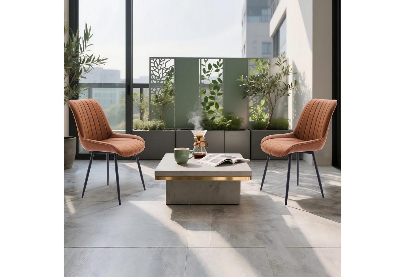 GarveeMore Esszimmerstuhl 2er-Set,bequeme Rückenlehne,dick gepolsterte Küchenstühle, bequemer gepolsterter Beistellstuhl mit Metallbeinen für Wohnzimmer GarveeMore Esszimmerstuhl 2er-Set,bequeme Rückenlehne,dick gepolsterte Küchenstühle, bequemer gepolsterter Beistellstuhl mit Metallbeinen für Wohnzimmer von GarveeMore