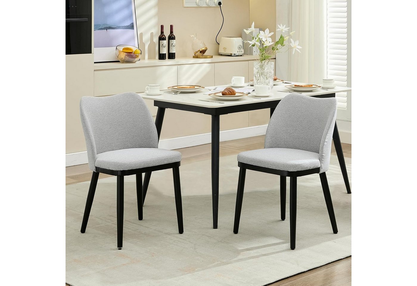 GarveeMore Esszimmerstuhl 2er-set,gepolsterte Küchenstühle mit aus Samt und Holzbeinen, Moderne Esszimmerstühle für Esszimmer,Küche,Café,Wohnzimmer GarveeMore Esszimmerstuhl 2er-set,gepolsterte Küchenstühle mit aus Samt und Holzbeinen, Moderne Esszimmerstühle für Esszimmer,Küche,Café,Wohnzimmer von GarveeMore