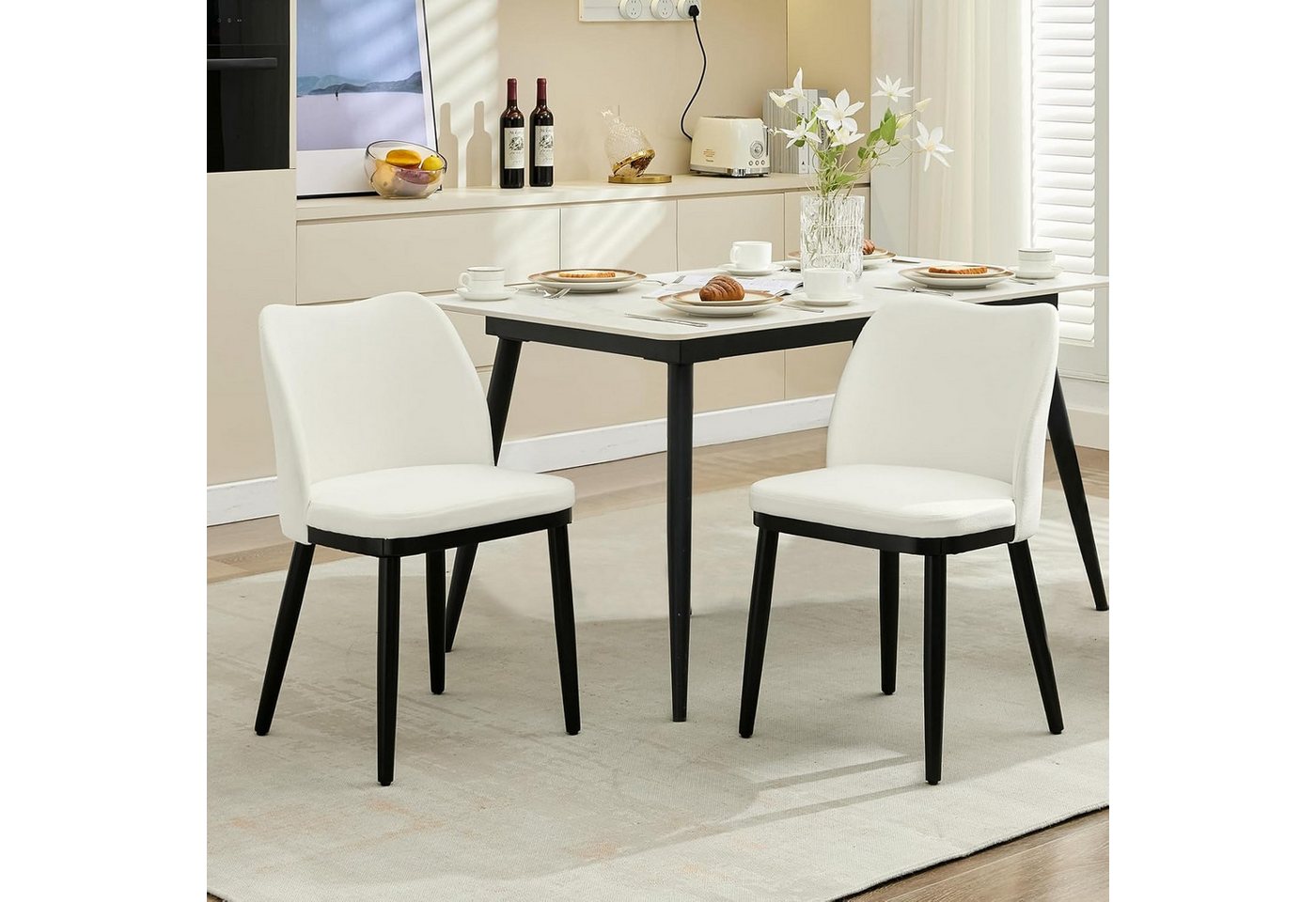 GarveeMore Esszimmerstuhl 2er-set,gepolsterte Küchenstühle mit aus Samt und Holzbeinen, Moderne Esszimmerstühle für Esszimmer,Küche,Café,Wohnzimmer GarveeMore Esszimmerstuhl 2er-set,gepolsterte Küchenstühle mit aus Samt und Holzbeinen, Moderne Esszimmerstühle für Esszimmer,Küche,Café,Wohnzimmer von GarveeMore