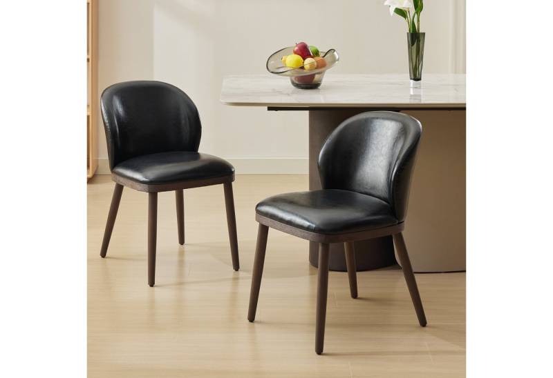 GarveeMore Esszimmerstuhl 2er-set,moderne gepolsterte Küchenstühle mit ergonomischer Rückenlehne, Esszimmerstühle mit Holzbeinen für Küche,Esszimmer von GarveeMore
