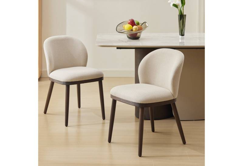 GarveeMore Esszimmerstuhl 2er-set,moderne gepolsterte Küchenstühle mit ergonomischer Rückenlehne, Esszimmerstühle mit Holzbeinen für Küche,Esszimmer von GarveeMore