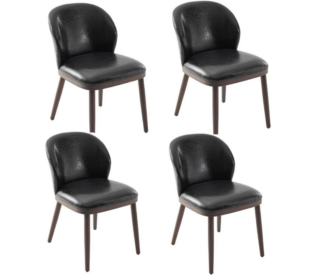 GarveeMore Esszimmerstuhl Küchenstühle Polsterstuhl (4 St), 2er/4er/6er Set moderne Esszimmerstühle aus PU-Leder mit Holzbeine von GarveeMore