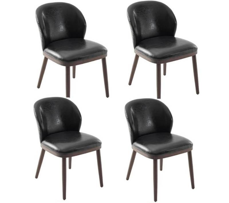 GarveeMore Esszimmerstuhl Küchenstühle Polsterstuhl (4 St), 2er/4er/6er Set moderne Esszimmerstühle aus PU-Leder mit Holzbeine von GarveeMore