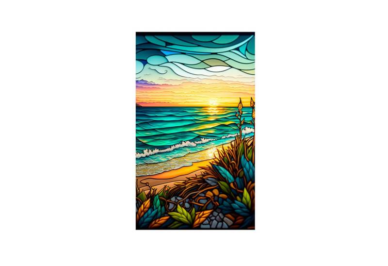 GarveeMore Fenstersticker PVC-Farbglas Glas Fensterfolie Aufkleber Nicht klebend Abnehmbar Bunt, 45/60*100cm Floral Retro Bunte Kolibri Blume Glasmalerei Fenster Film von GarveeMore