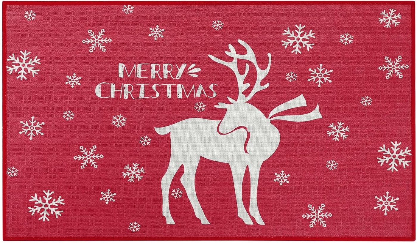 GarveeMore Fußmatte Weihnachten,Dekorative Türmatte mit Gedrucktem Hirschmuster, Willkommensmatte für Weihnachten rutschfeste GarveeMore Fußmatte Weihnachten,Dekorative Türmatte mit Gedrucktem Hirschmuster, Willkommensmatte für Weihnachten rutschfeste von GarveeMore