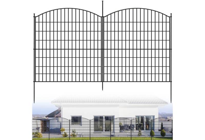 GarveeMore Gartenzaun Freien Stücke ohne Tür, Metall Gitterzaun aus Zaunelementen, (10-St) von GarveeMore